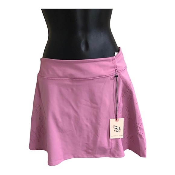 Sincerely Jules pink flounce style tennis golf active mesh‎ skort size small new - Picture 4 of 9